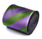 green and purple barber stripe tie